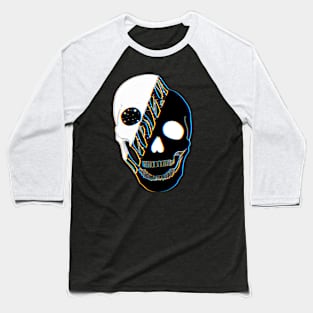 Slashed skull Baseball T-Shirt